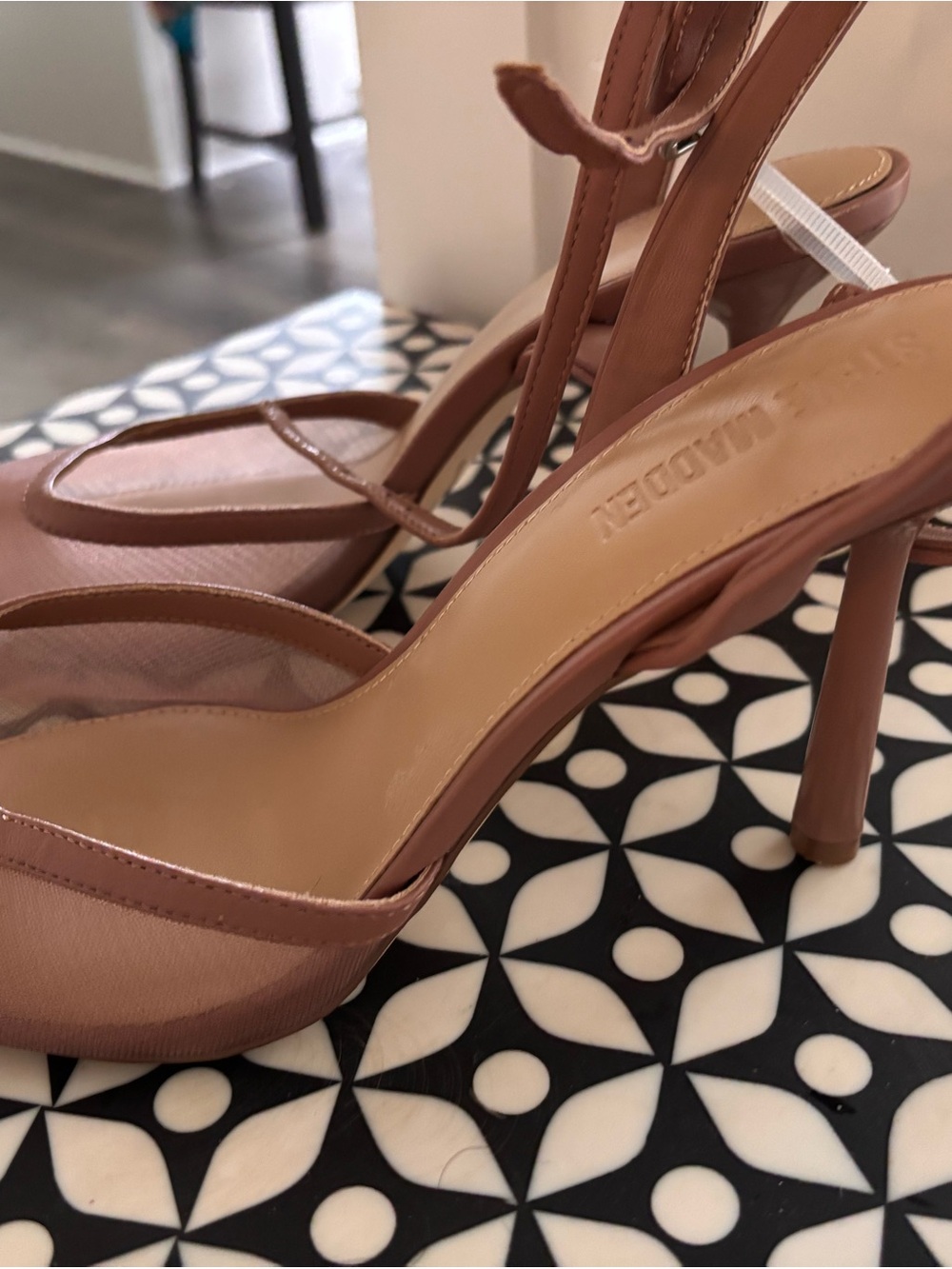 Madden Girl Blush Tan Strappy Stiletto Heels